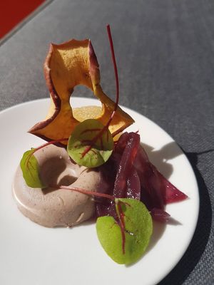 part of ten-course menu at Amaranth in Merelbeke