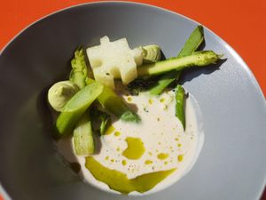 part of ten-course menu at Amaranth in Merelbeke