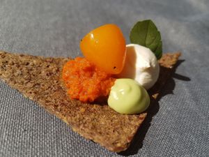 part of ten-course menu at Amaranth in Merelbeke