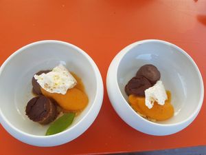 part of ten-course menu at Amaranth in Merelbeke