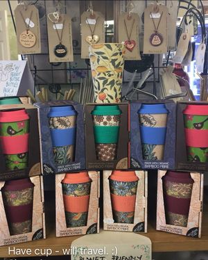 Ah lovely handmade vegan gifts
Bamboo cups at Friendly Foods in Wolverhampton