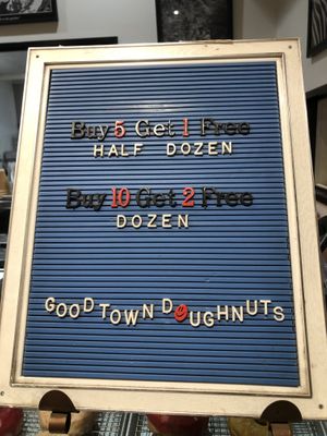 Pricing at Good Town Doughnuts in Costa Mesa