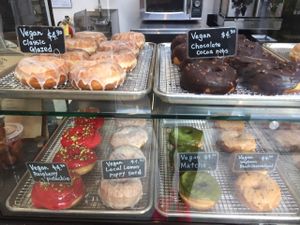 So many vegan options!  at Good Town Doughnuts in Costa Mesa