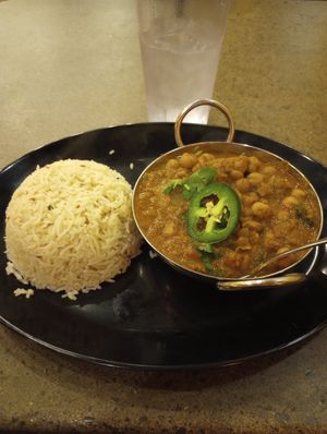 Chana masala, cute presentation! at Tarka Indian Kitchen in Austin
