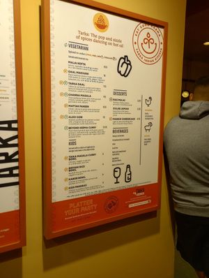 Menu (1 of 2) January 2024 at Tarka Indian Kitchen in Austin