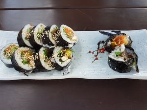 Gemüse Kim-Bap at Bibimcup in Dusseldorf