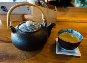 Green tea (very nice Korean tea) at Bibimcup in Dusseldorf
