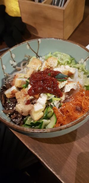Bibimbap with tofu and gochujang at Bibimcup in Dusseldorf