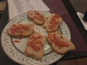 bruschetta.  at El Shamuskia'o in Havana