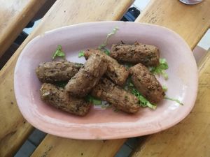 Vegan croquetas at El Shamuskia'o in Havana