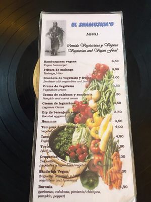 Menu 2 at El Shamuskia'o in Havana