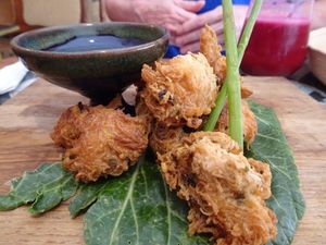 malanga fritters at El Shamuskia'o in Havana