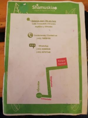 Map in relation to Parque Central hotel at El Shamuskia'o in Havana