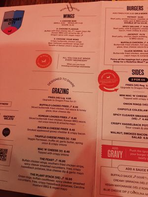 Menum at Doghouse  in Glasgow