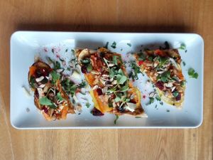 Eggplant Toast - Tosta de Berenjena at Appetit Bio in Medellin