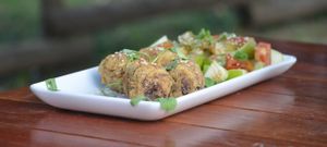 Croquetas de Champiñones - Mushrooms Corquettes at Appetit Bio in Medellin