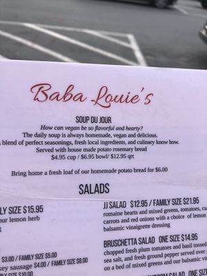 All of their daily soups are vegan!!  at Baba Louie's Sourdough Pizza in Great Barrington
