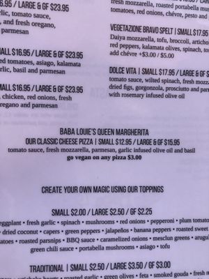   at Baba Louie's Sourdough Pizza in Great Barrington