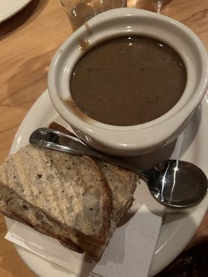 Lentil soup   at Baba Louie's Sourdough Pizza in Great Barrington