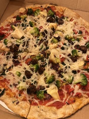 Vegan pizza   at Baba Louie's Sourdough Pizza in Great Barrington