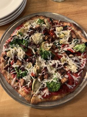 Veg pizza (daiya mozz)   at Baba Louie's Sourdough Pizza in Great Barrington