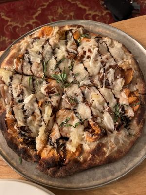 Sweet potato & balsamic pizza   at Baba Louie's Sourdough Pizza in Great Barrington