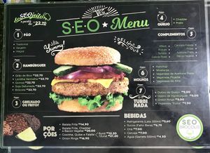 Menu at Seo Brócolis in Campinas