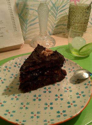 Chocolate& walnut cake best ever! at TS  A Casa in Santiago De Compostela