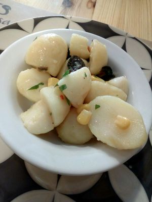 complimentary potato salad at TS  A Casa in Santiago De Compostela