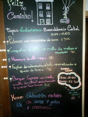 today's menu at TS  A Casa in Santiago De Compostela