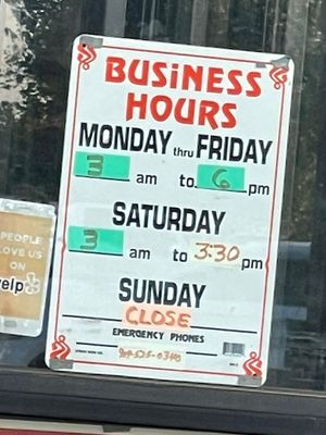 Hours have been changed   at Donut Xpress in Ontario