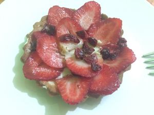 Strawberry tart (dessert changes everyday but always good) at VEGuerrero in Mexico City