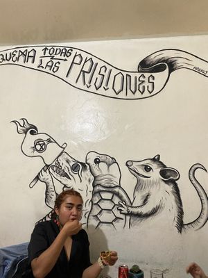 "Quemen todas las prisiones”  at VEGuerrero in Mexico City