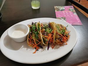 Tacos bajas - fried avo tacos at VEGuerrero in Mexico City
