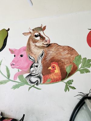 Pro-vegan murals  at VEGuerrero in Mexico City