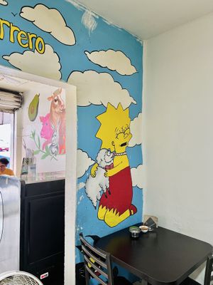 Simpsons mural  at VEGuerrero in Mexico City