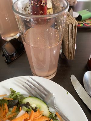 Agua de fresa   at VEGuerrero in Mexico City