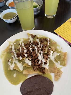 Chilaquiles  at VEGuerrero in Mexico City