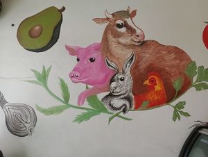 Wall art at VEGuerrero in Mexico City