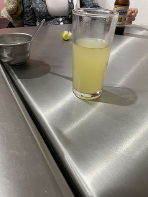 Pineapple water  at VEGuerrero in Mexico City