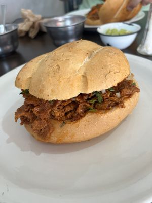 Chicharron torta   at VEGuerrero in Mexico City