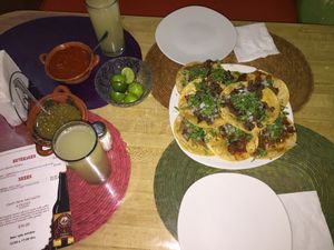 A variety of tacos! at VEGuerrero in Mexico City