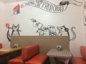 cute & cool mural at VEGuerrero in Mexico City