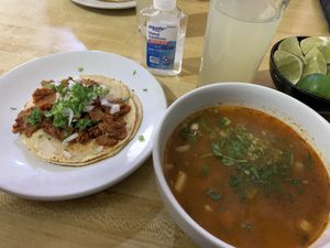 Consomé at VEGuerrero in Mexico City