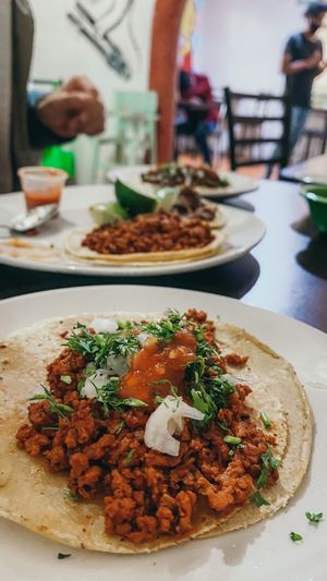 Tacos at VEGuerrero in Mexico City