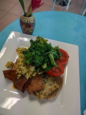 Big Brekkie Tofu Scramble at Kings Wholefood Artisan in Palmerston