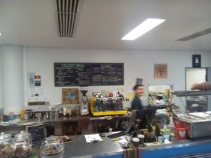 Louise in a blur at Kings Wholefood Artisan in Palmerston