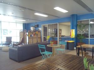 Part of the seating area at Kings Wholefood Artisan in Palmerston