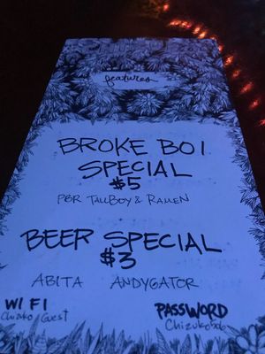 Menu always changing  at chizuko in Pensacola