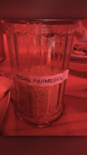 Vegan Parmesan- yes, please at Elbow Room in Pensacola